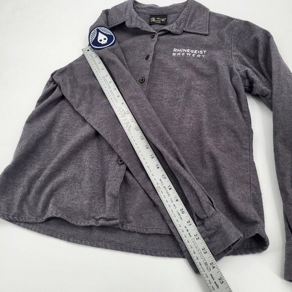 The Vermont Flannel Co Rhinegeist Brewery Classic Women's Shirt XL Charcoal L/S - Picture 5 of 8